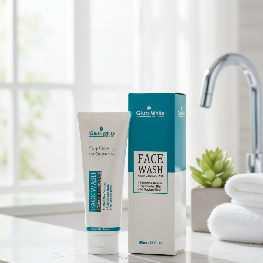 Gluta White Face Wash – Deep Cleansing & Brightening with Vitamin C